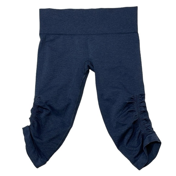 Lululemon Leggings Womens 6 Blue Heather In The Flow Crop Synched Detail - Picture 1 of 12